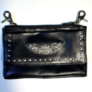Harley Davidson Hip Bag Black Leather + Studs
